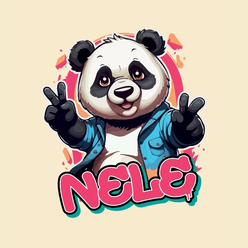 NELE - Schöner Mädchen Name mit coolem Panda