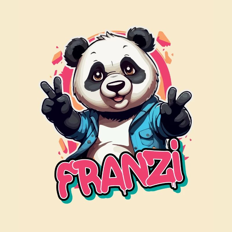 FRANZI - Schöner Mädchen Name mit coolem Panda