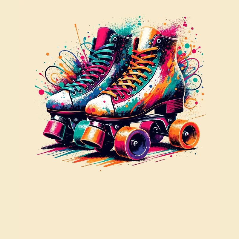 Rollerblades colorés Rollerblading Rollerblader