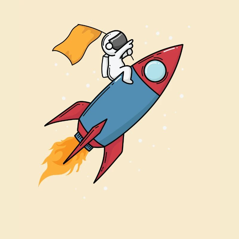 Astronaute sur une fusée