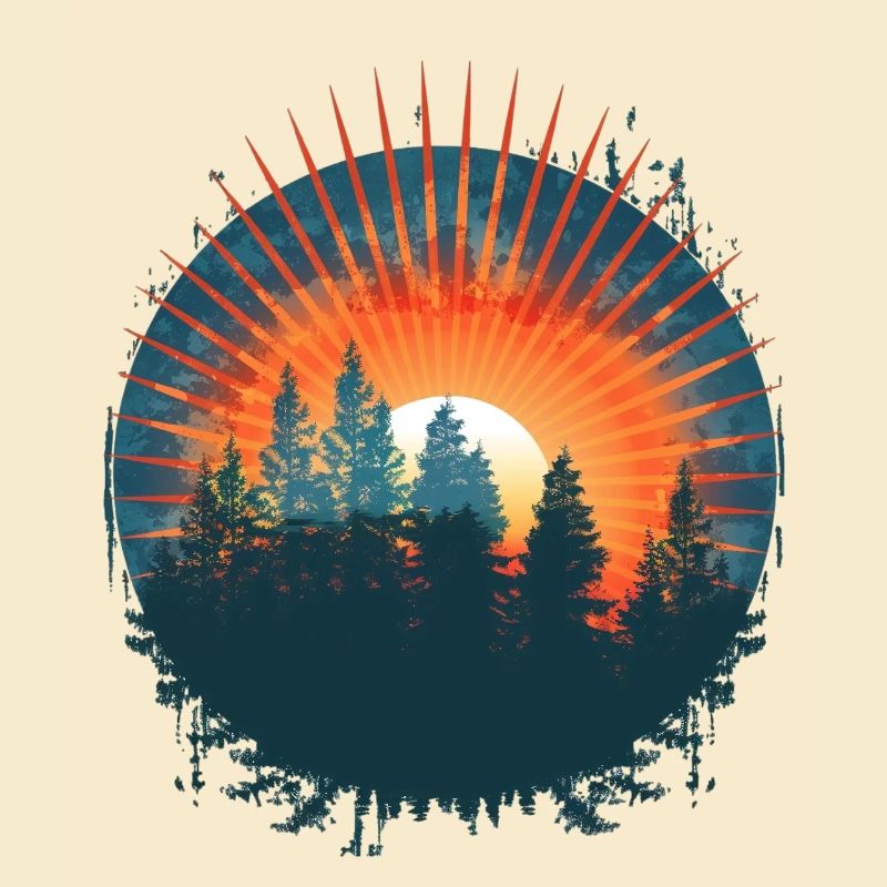Sunset Forest Silhouette Adventure