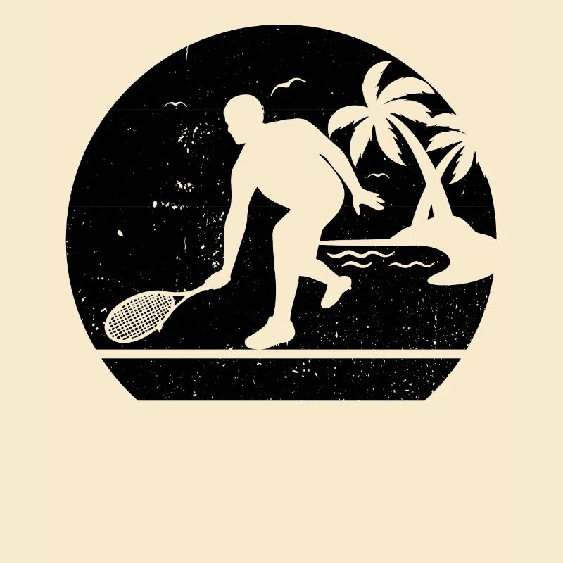 Squash player silhouette