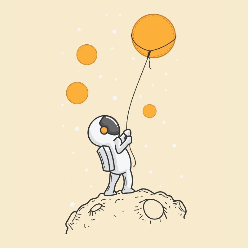 Astronaute dans l’espace lointain
