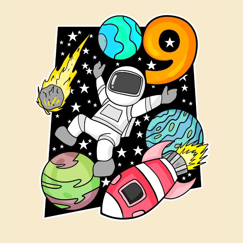 Astronaute - 9e anniversaire garçon
