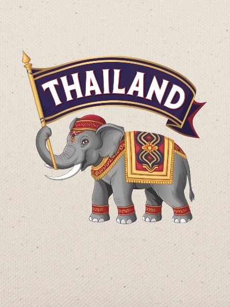 Stolzer Elefant aus Thailand