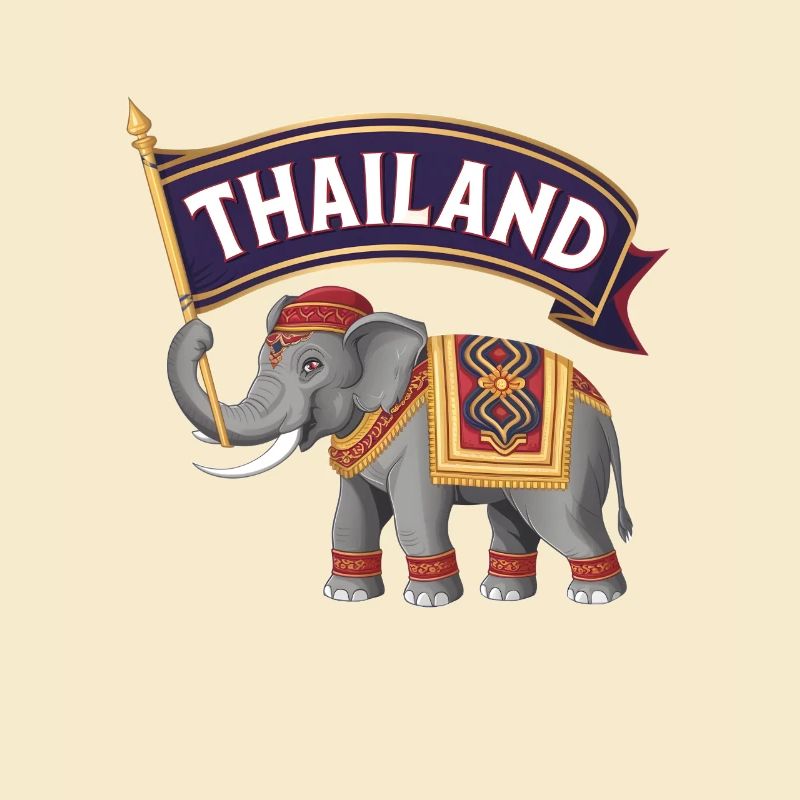 Fier éléphant de Thaïlande