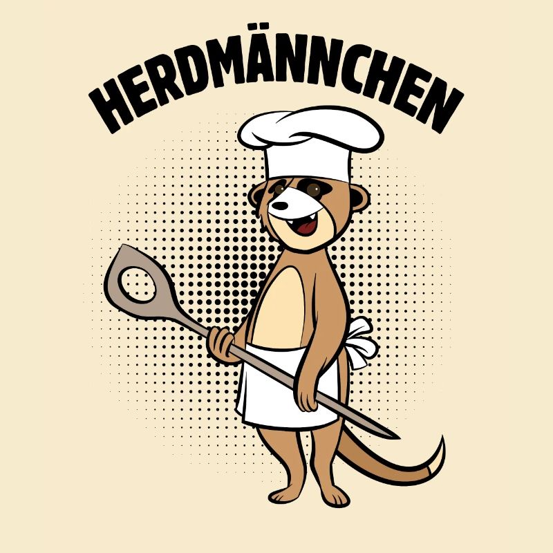 Herdmännchen - Erdmännchen mit Kochlöffel