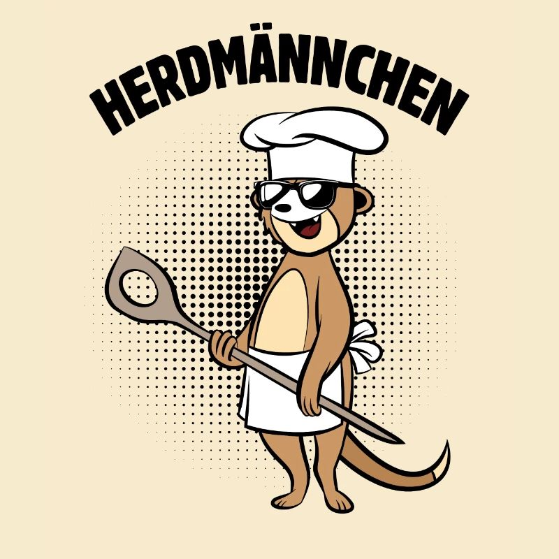 Herdmännchen - Erdmännchen mit Kochlöffel