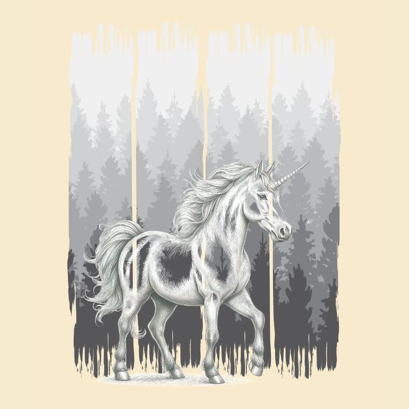 Wald Pferd Pferde Einhörner Einhorn Wildpferd