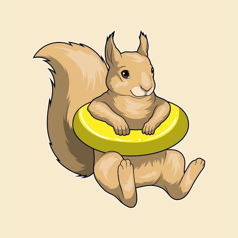 Eichhörnchen Schwimmen Schwimmring