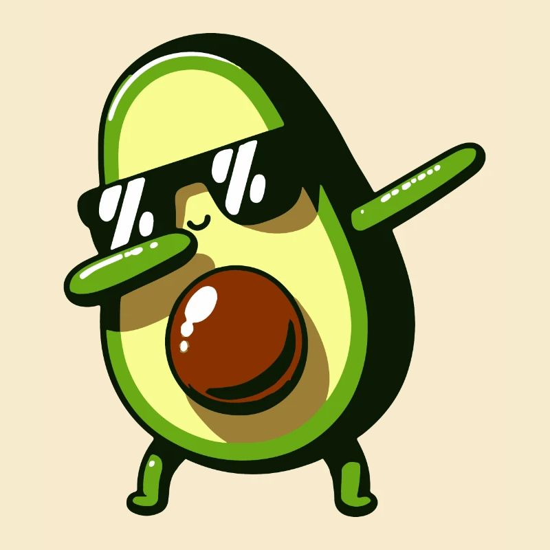 Dabbing Avocat Drôle Vegan