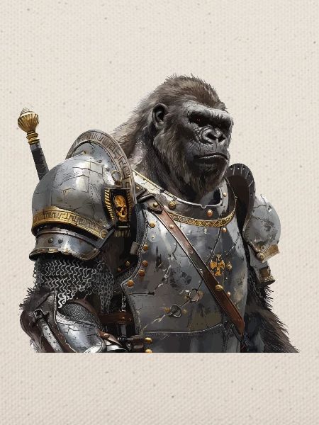 Gorilla Ritter Mittelalter