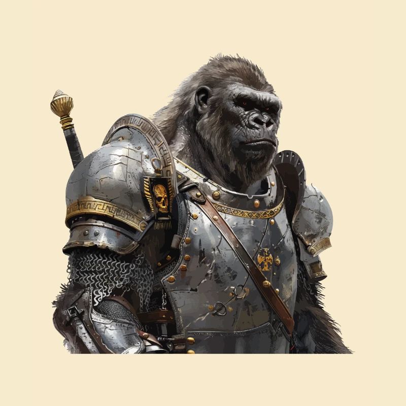 Gorilla Ritter Mittelalter