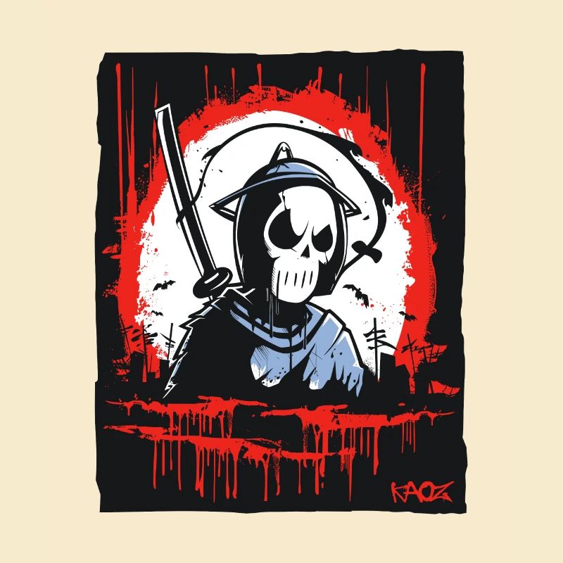 Grim Reaper Skull Samurai