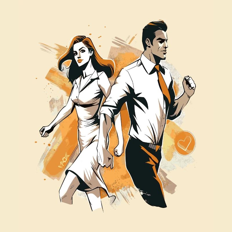 Couple breaks out and dances