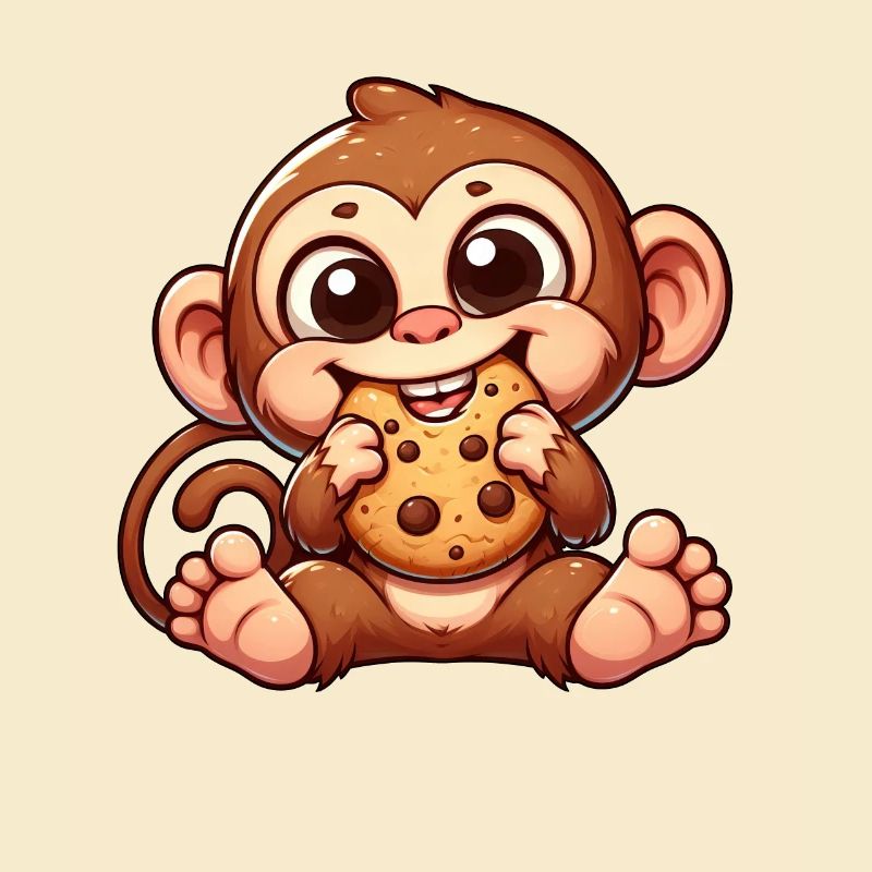 Chimpanzee with Biscuit Sweet Temptation