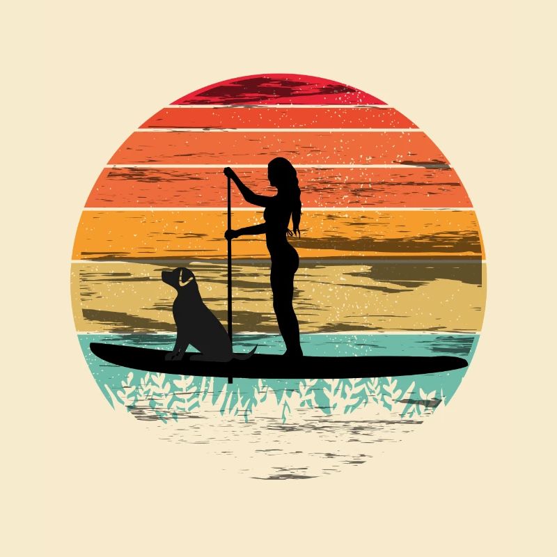 Paddleboarding with dog - Paddleboarding Tee