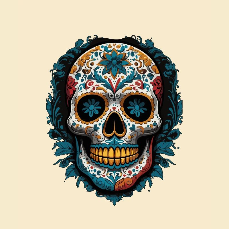 Dia De Muertos Mexico Sugar Skull Design