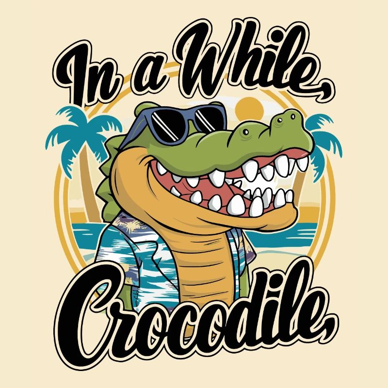 Funny Crocodile Alligator In A While Crocodile