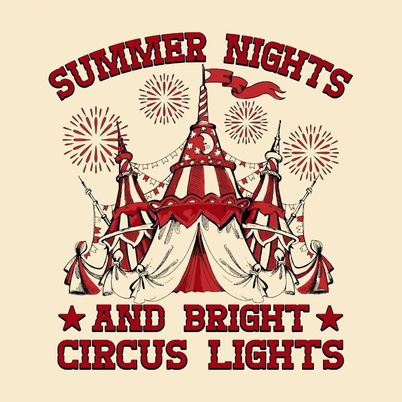 Cadeaux d’artiste de cirque léger de cirque de nuit d’été
