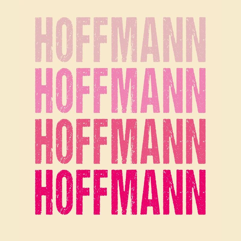 Hoffmann Retro Pink Surname Gift Idea
