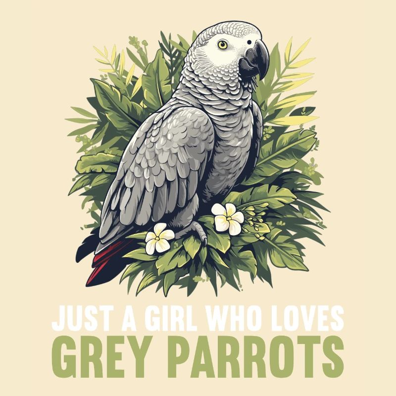 African grey parrots