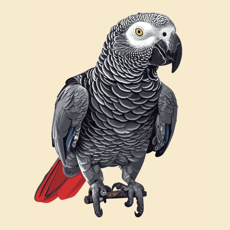 African grey parrots