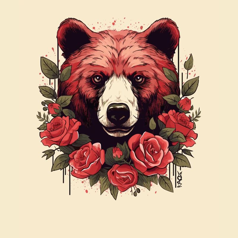 Big Bear with Roses