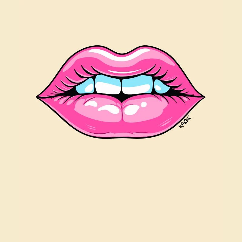 Une bouche aux lèvres roses comme un baiser