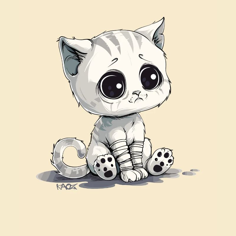 Mignon petit chaton triste