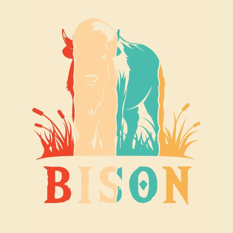 Bison d’Amérique Buffle rétro Bovinae Lover Bison