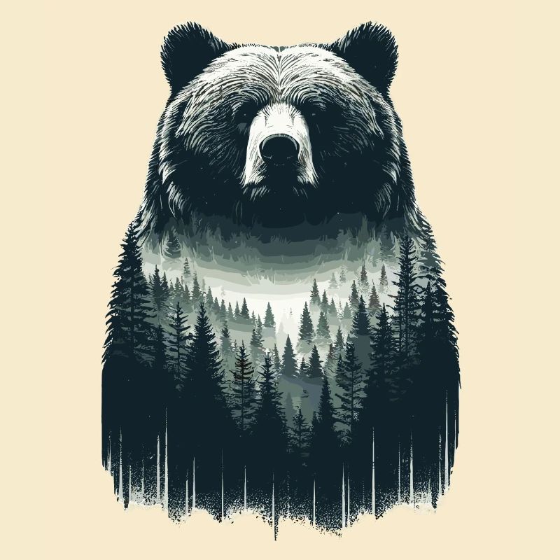 Bears Forest Art