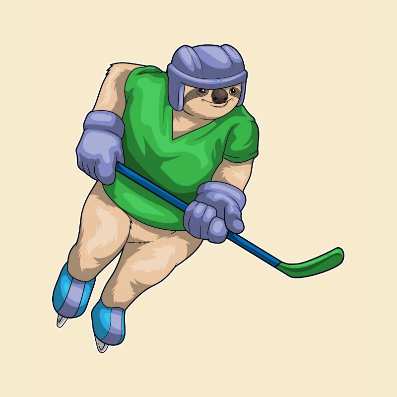 Faultier Eishockey Eishockeyschläger