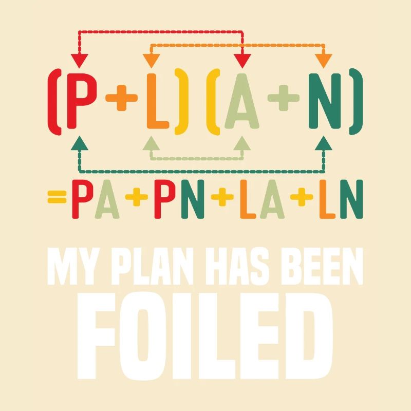 Mon plan a été déjoué Funny Math Teacher Pun Sci