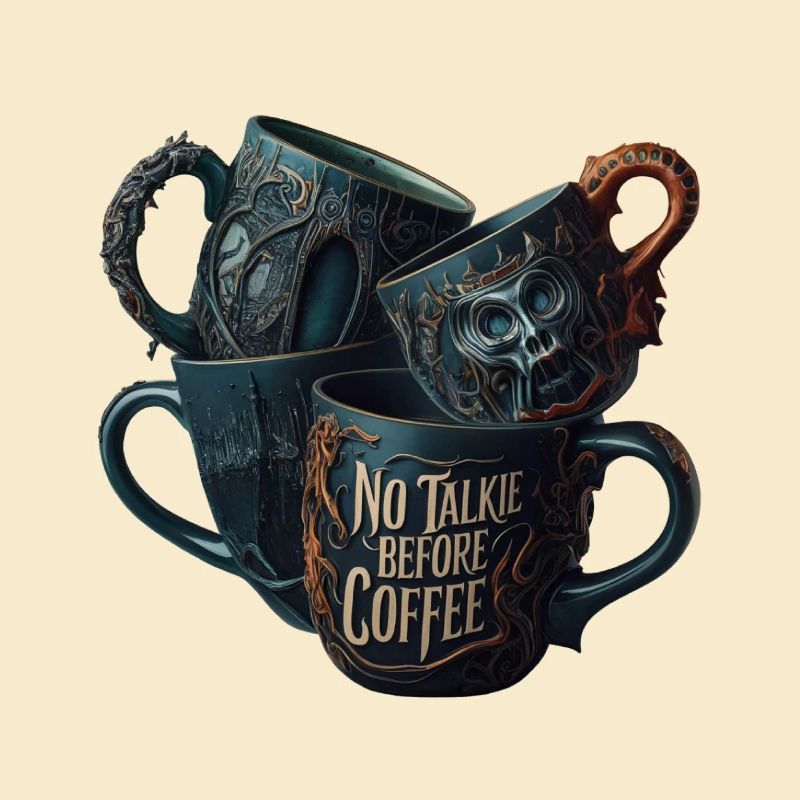 MUG CAFÉ, PAS DE TALKIE AVANT LE CAFÉ