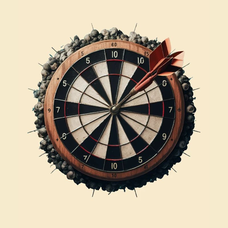 JEU DE FLÉCHETTES AVEC FLÉCHETTES DEDANS