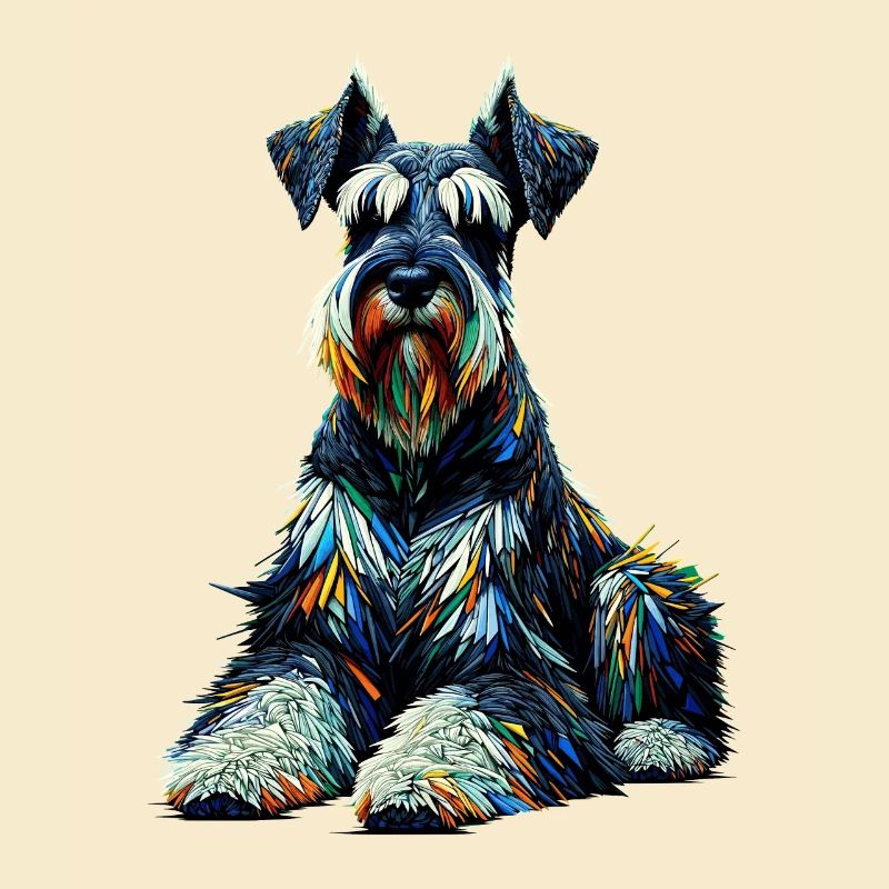 Polygone Art Schnauzer Géant Schnauzers