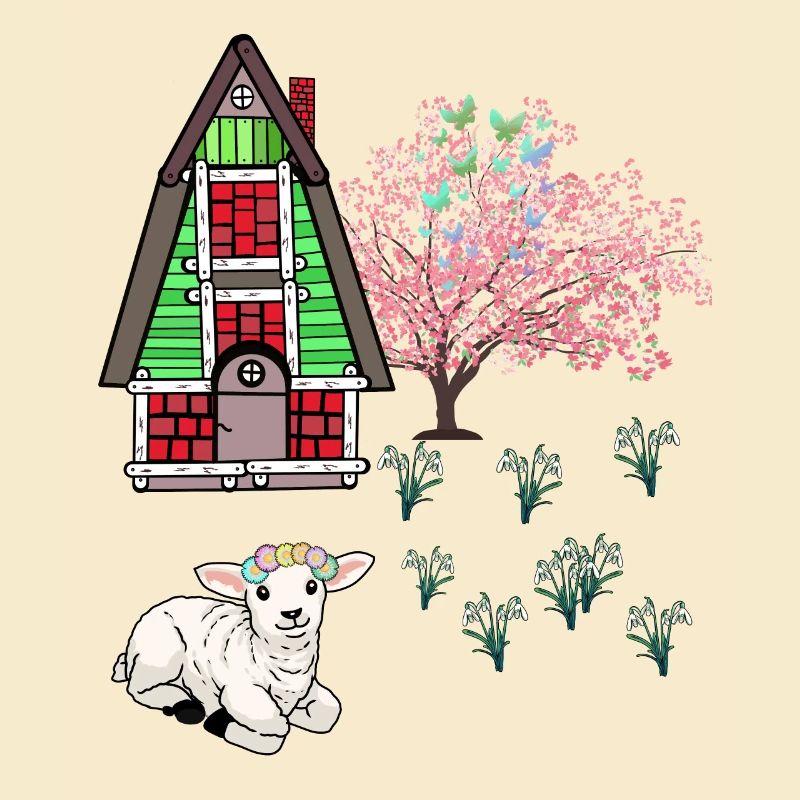 Happy Easter Lamb Schaff Easter Nature Spring