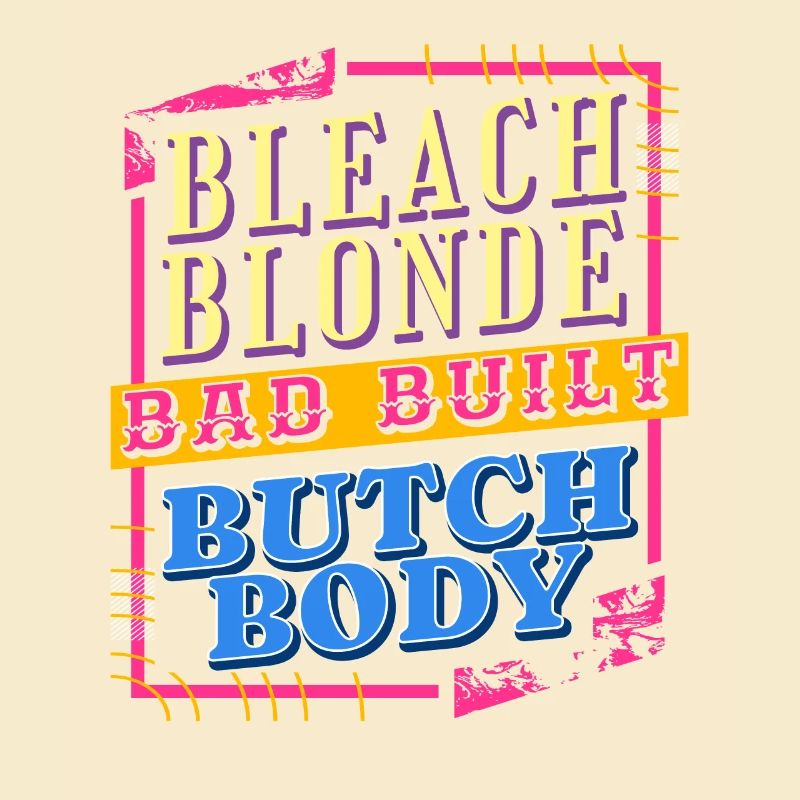 Design rétro : blond de plage, mal construit –