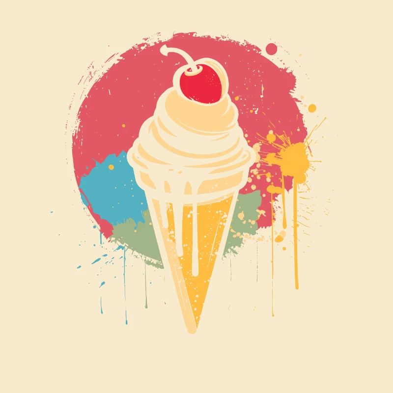 Graffiti de cornet de crème glacée