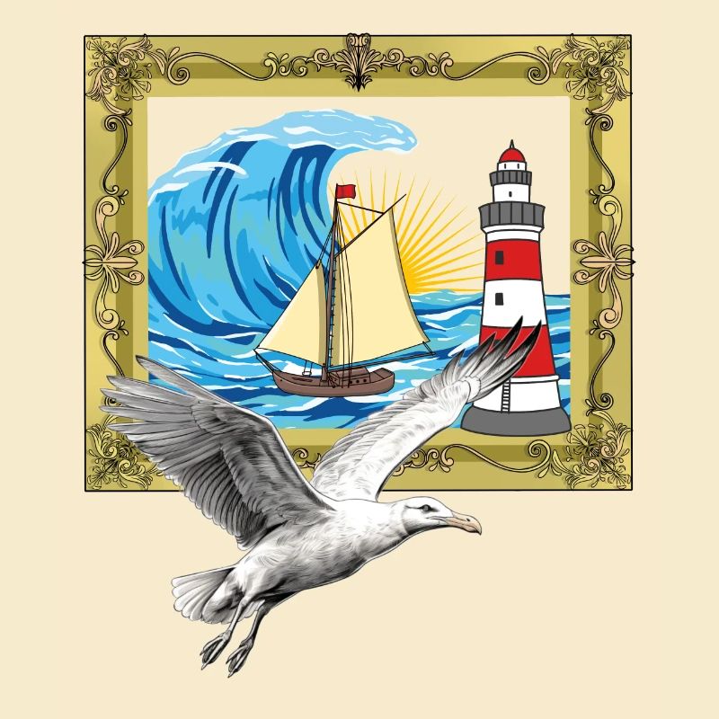 Möwe maritim Möwen Seevögel Leuchtturm