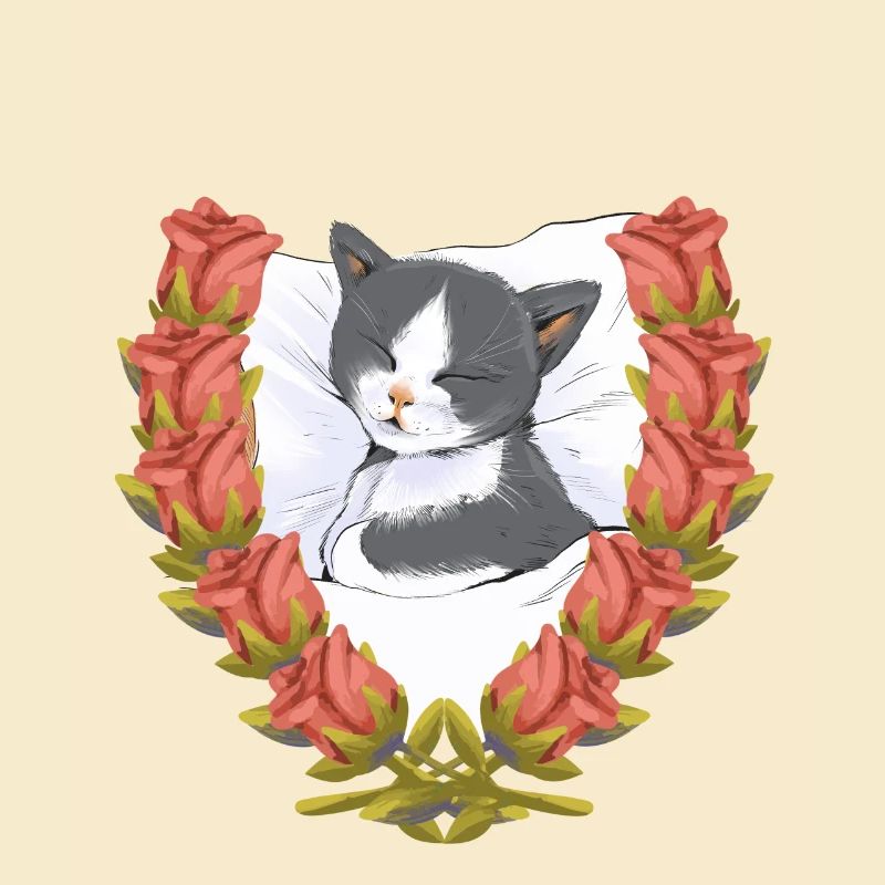 Cat Cats Kitten Sleeping Child