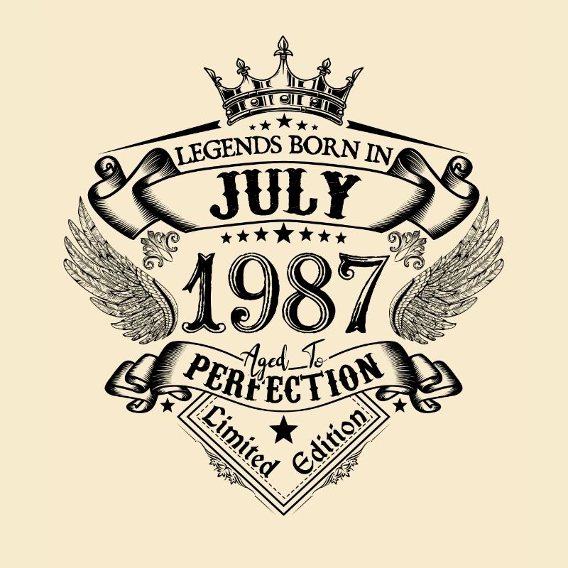 1987 Juli 1987 Geburtstag Juli 1987