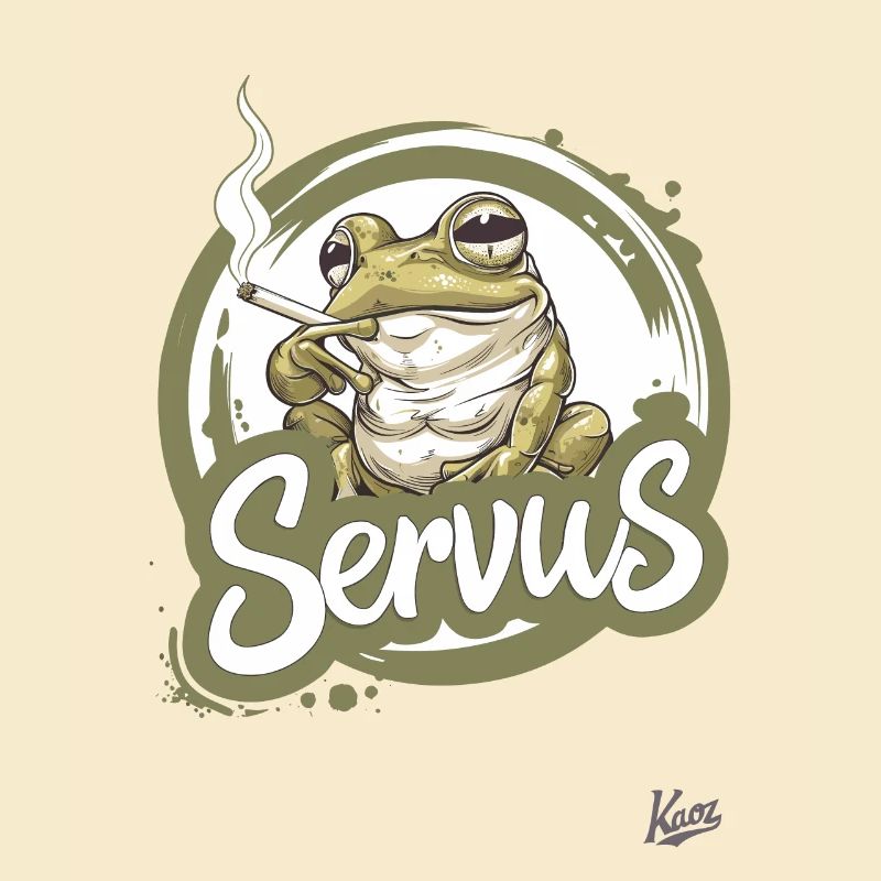 A cool smoking frog says: Servus
