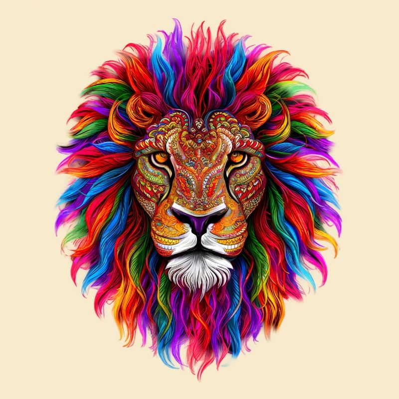Psychedelischer Löwe