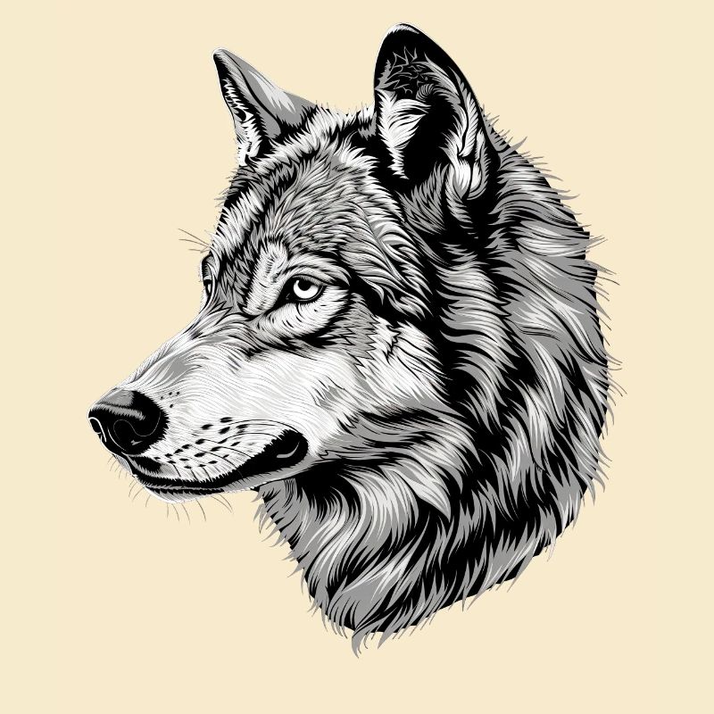 Loup Motif Loups Wolf Pack Gris Wolfhound Wolf