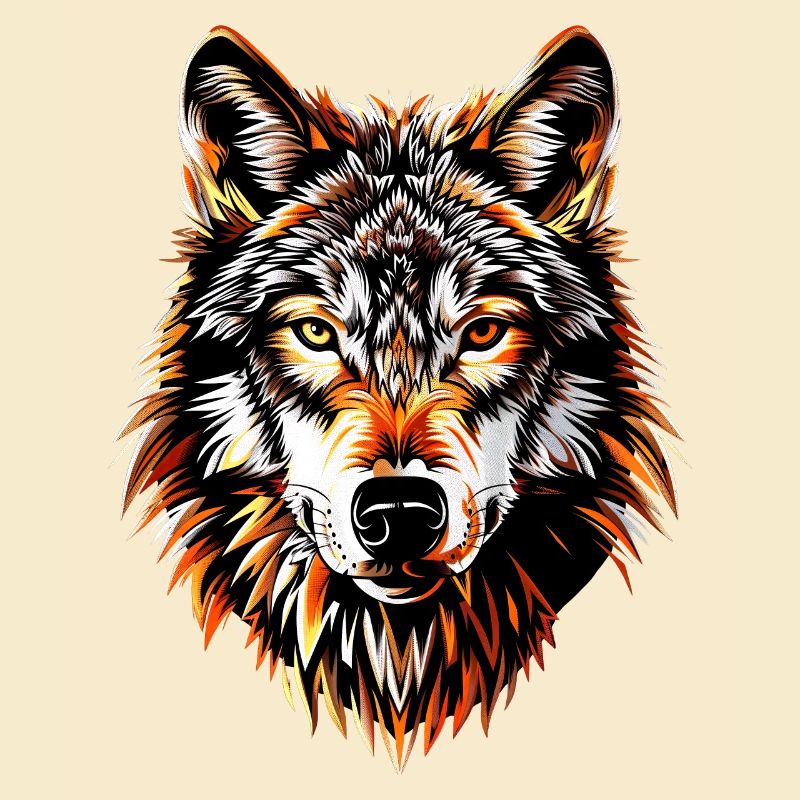 Loup Motif Loups Wolf Pack Gris Wolfhound Wolf