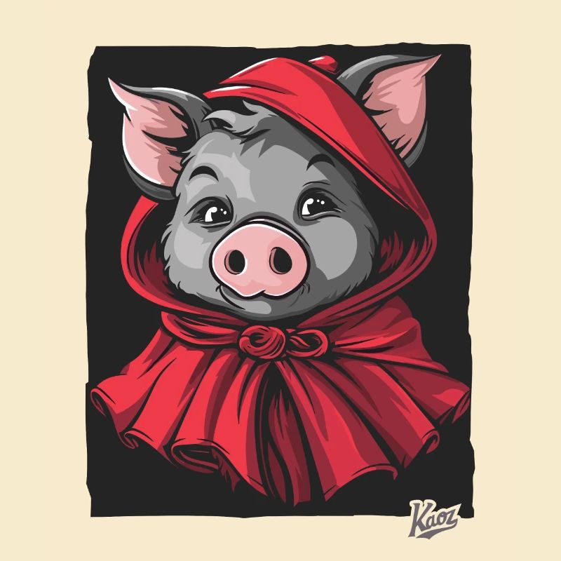 Das Märchen vom kleinen Rotkäppchen-Schwein
