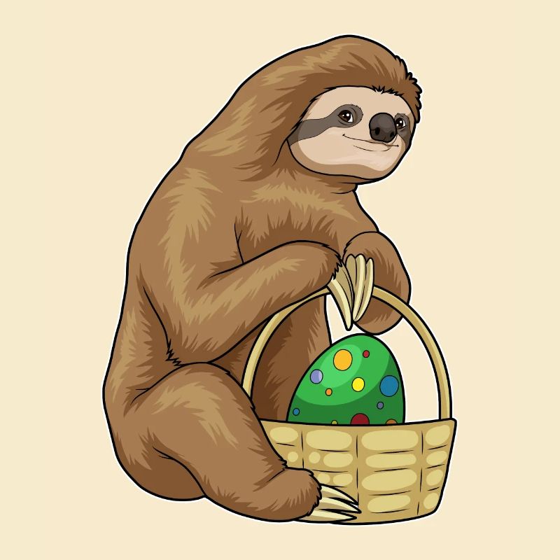 Sloth Easter Easter Egg Basket