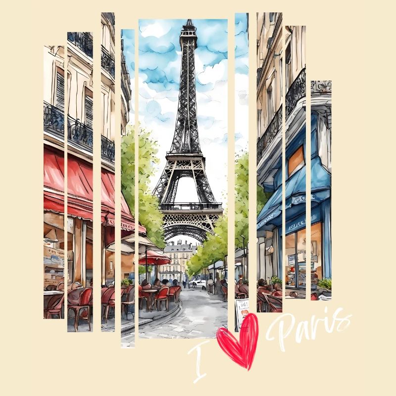J’adore Paris : la Tour Eiffel et un Charming Café